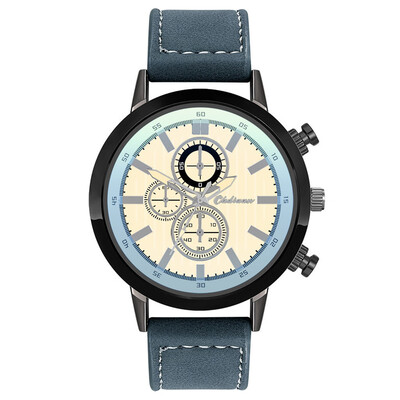 

Gobestart Fashion Leather Mens Quartz Watch Mens Watch Luxury Casual Watch Clock