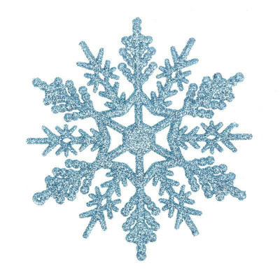 

FUNNYBUNNY 1pcs Multi Color Plastic Glitter Snowflakes Christmas Tree Home Decorations Ornament