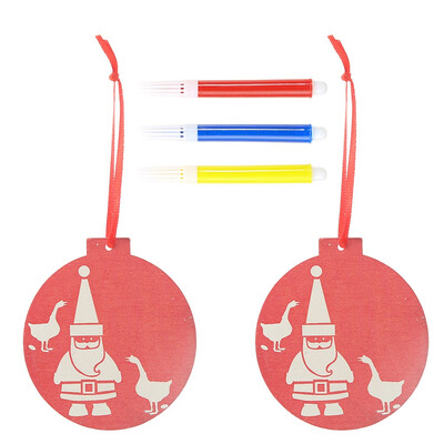 

Siaonvr Merry Christmas DIY Wooden Mini Santa Claus Tree Bells Decoration