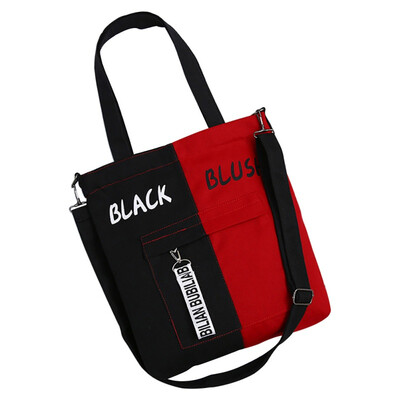 

New Women Bag Female Shoulder Letter Print Stitching Single Shoulder Diagonal Versatile Canvas Shopping Bag bolsa feminina