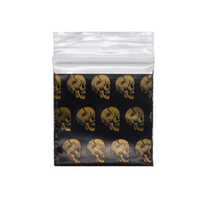 

100Pcs Storage Bag Pouch Skull Pattern Portable Sealed Bag Holder Accessories