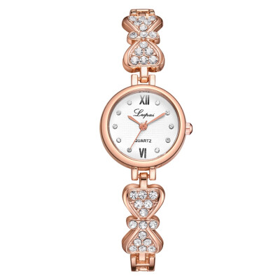 

LVPAI P868 Diamond Alloy Bracelet Watch Female Students Noble Quartz Watch