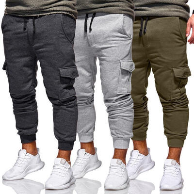 

Men Long Casual Sport Pants Gym Slim Fit Trousers Running Jogger Gym Sweatpants