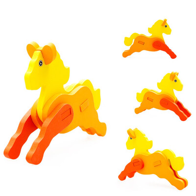 

〖Follure〗Montessori Mini 3D Puzzle Kids Educational Funny Toy Wooden Colorful Jigsaw Gift