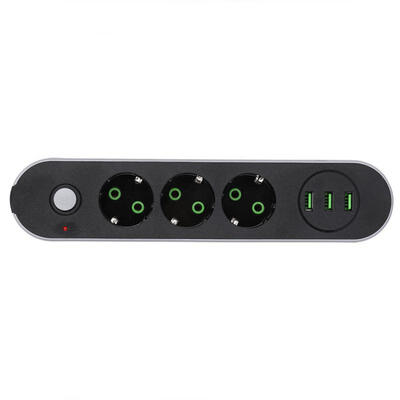 

Greensen 220V Multifunctional Smart Power Strip Socket Outlet EU Plug 3 Outlets 3 Port USB Charger