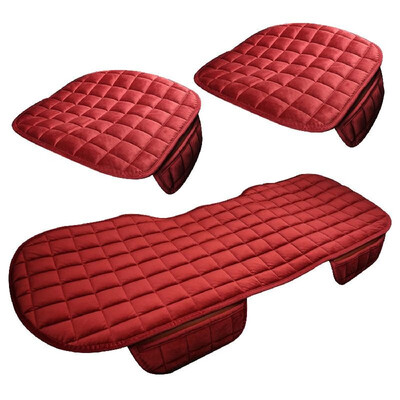 

Universal Auto Seat Pad Vehicle Protective Cushion Nonslip Breathable Skin-friendly Silk Velvet 3 Pcs