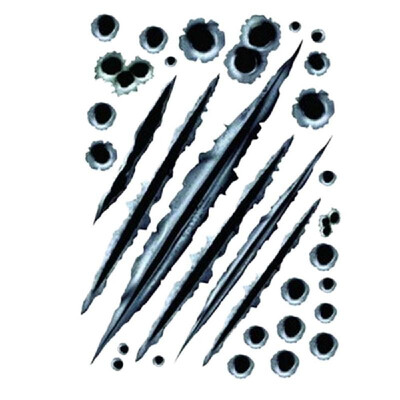 

simulation b-ullet hole scratch cover decorative car stickers crack modification 3d creative personality car stickers waterproof