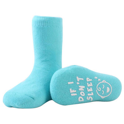 

Cartoon Unisex English Letters Printed Cotton Socks Non-Slip Warm Stocking