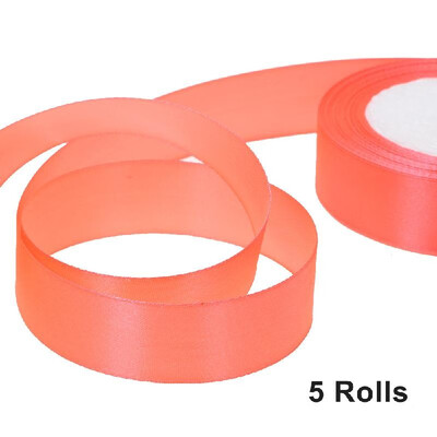 

25 YardsRoll 25mm Width Silk Satin Ribbon DIY Wedding Party Decoration Bow Crafts Invitation Card Gift Wrapping Christmas Ribbons