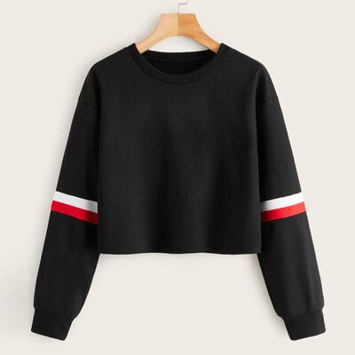 

Tailored Womens Patchwork Long Sleeve Sweatshirt Pullover Tops Blouse