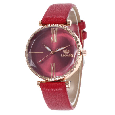 

Ladies scale leather strap watch Korean fashion student personality quartz watch