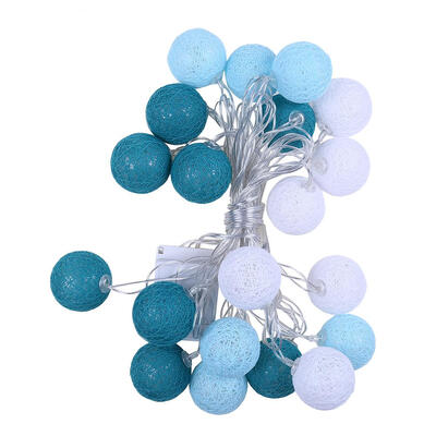 

20LED Cotton Ball Fairy String Lights Valentine Wedding Holiday Decor EU