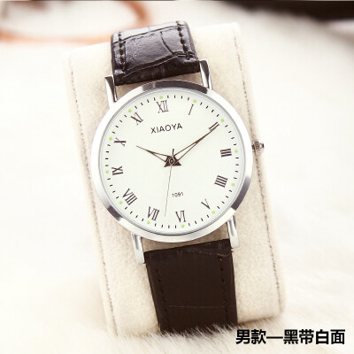 

South Korea fashion watches female students Korean version of simple leisure atmosphere quartz watch belts mens watches lovers wa