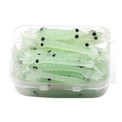 

New Hot 50pcs Fishing Lure Glow In The Dark Luminous Shrimp Bait Jigs Lure Soft Lure Worn Fake Lure Bait