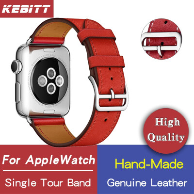 

Kebitt genuine leather men women single tour bands For apple watch series 5 4 3 iwatch strap 38 40MM 42 44mm band