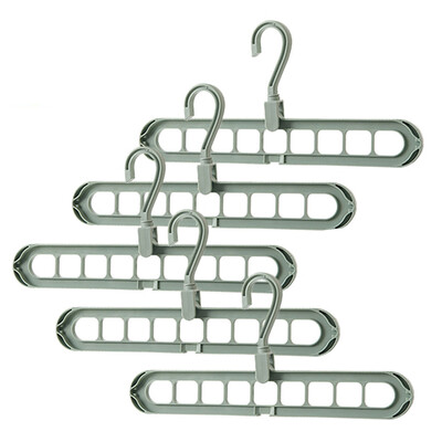 

Gobestart Clothes Hanger Clothes 9 Hole Towel Hook Closet Organizer Plastic Storage Rack