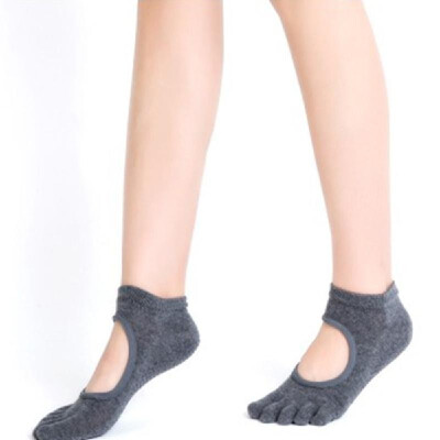 

Women Yoga Socks Anti-slip Five Fingers Backless Silicone Non-slip 5 Toe Socks Ballet Gym Fitness Sports Cotton Socks