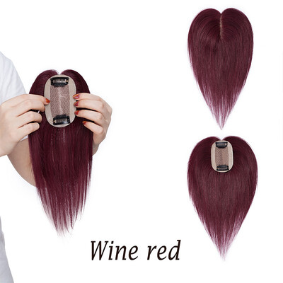 

100 Density Top Hair Pieces Silk Base Topper Human Hair Clip in Hair Toppers Top Hairpieces for Women with Thinning Hair