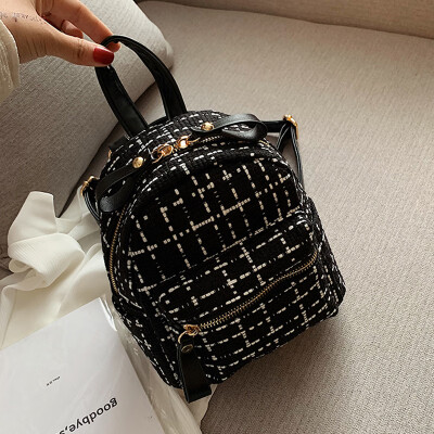 

Woolen cloth small backpack 2019 new womens casual Joker mini small backpack multi-purpose travel bag