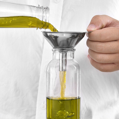

3pcs set Stainless Steel Funnel Essentail Oil Water Spices Multifunctional Wine Flask Filter Funnel for Home Kitchen Gadgets