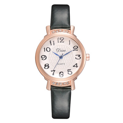 

Disu DS155 Rhinestone Ladies PU Leather Watch