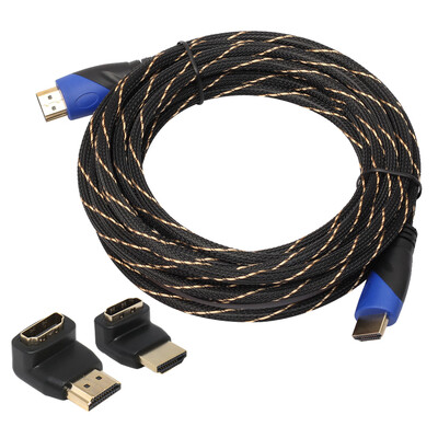 

New Braided HDMI Cable 2 Right-angle Adapter V14 HD 3D for PS3 Xbox HDTV