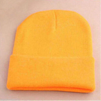 

Fashion Men\s Women Solid Color Beanie Knitted Hip-Hop Winter Warm Dance Hat