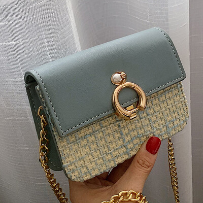 

Bags women 2019 new ring buckle Niu Nose flip shoulder slung small fashion chain bag
