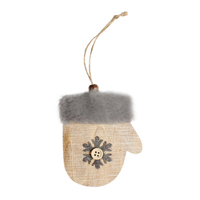 

Gobestart Snowflake Wood Embellishments Rustic Christmas Tree Hanging Ornament Decor