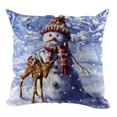 

Siaonvr Christmas Pillow Cover Pillowcases Decorative Sofa Cushion Cover Home Decoration