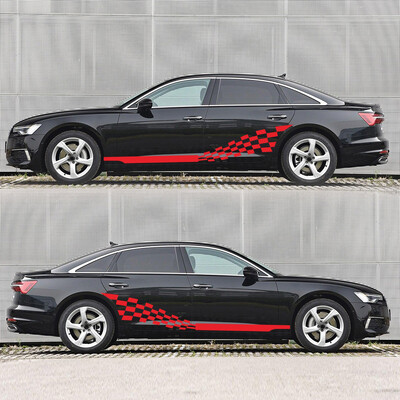 

Body Door Sticker Stripe Lattice Totem Side Skirt Graphics Decal 21530cm Parts