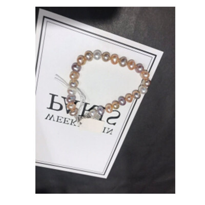 

Qingtian zhenzhu multicolored freshwater pearl bracelet color freshwater pearl s925 silver color 16338