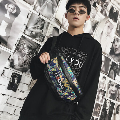 

Chinese wind flower pattern chest bag womens&mens small bag fashionable small-pack mens bag lovers bag