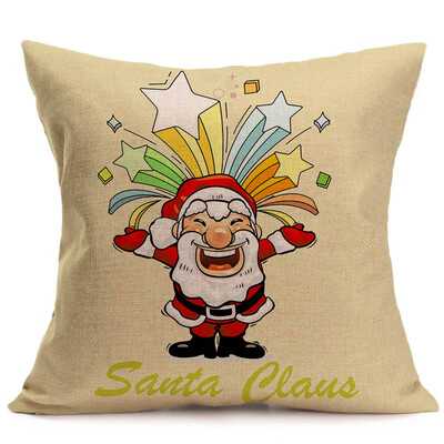 

Tailored Merry Christmas Linen Pillow Cases Sofa Cushion Cover Home Decoration