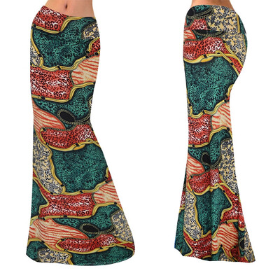 

Roseonmyhand Womens High Waist Geometric Stitching Print Bodycon Long Maxi Skirt
