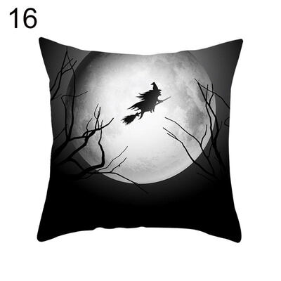 

Halloween Pumpkin Ghost Bat Trick or Treat Cushion Cover Pillow Case Sofa Decor