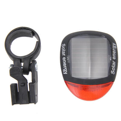 

2 LED Red Bike Bicycle Solar Energy Rechargeable Red Tail Rear Light Flash