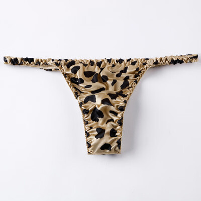 

Women Printed Low Waist Silk Comfy G-string Breathable Panties Sexy Underwear