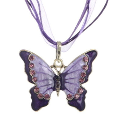 

Fashion Women Long Chain Necklace Jewelry Butterfly Charm Insect Pendant Gifts