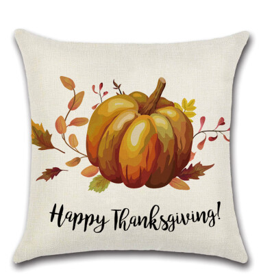 

1Pcs Thanksgiving Halloween Pumpkin Theme Pillow Case Cushion Cover Home Decor