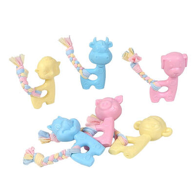 

TPR Pet Toy Animals Shaped Cloth Strip Dogs Bite Chew Tooth Cleaning Toys