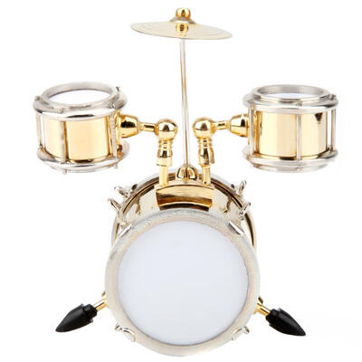 

Greensen Miniature Musical Instrument Replica Drum Set Ornament Drummer Gift