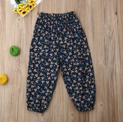 

Loose Breathable Pants Toddler Baby Girls Bottom Floral Trousers Summer 0-5Y