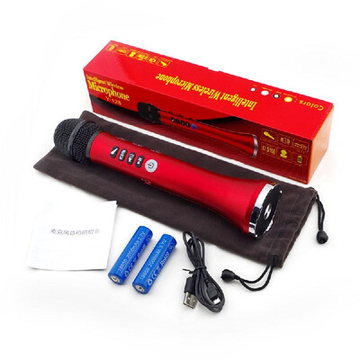 

2 in1 Karaoke Microphone Wireless Bluetooth Speaker Handheld Singing Recording Portable KTV Player for iOS Android Smart Phone T