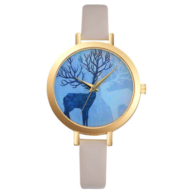

Featured Women Watches Fresh Blue Dial Ladies Quartz Wristwatch High Quality Leather Strap Clock Fashion Relogio Feminino