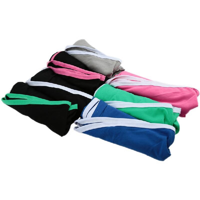 

Fashion Women Sports Shorts Contrast Binding Side Split Elastic Waist Yoga Shorts