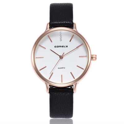 

Japanese movement ladies belt watch simple scale stone
