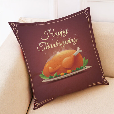

Tailored Thanksgiving Gifts Pillowcase Turkey Pillow Cover Home Decoration 18x18Inch