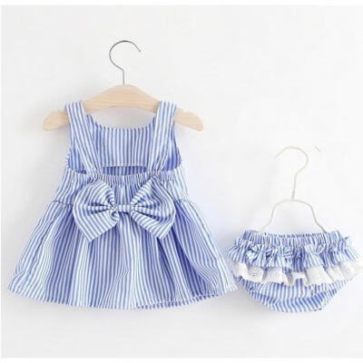 

Summer Infant Toddler Baby Girls Tutu Princess Bow DressShort Pants 2PCS Outfits Clothes Set