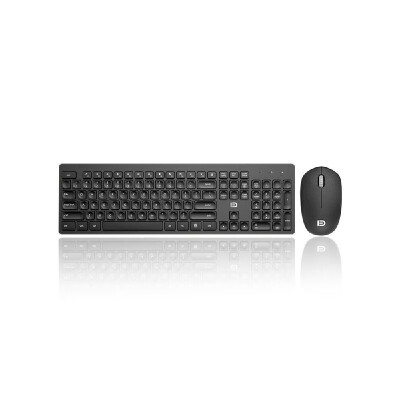 

FD Wireless IK7300 Keyboard & Mouse Combo 24GHz Concave Button Set Smart Power-Saving Silent Clicks Slim Combo for Laptop Comput